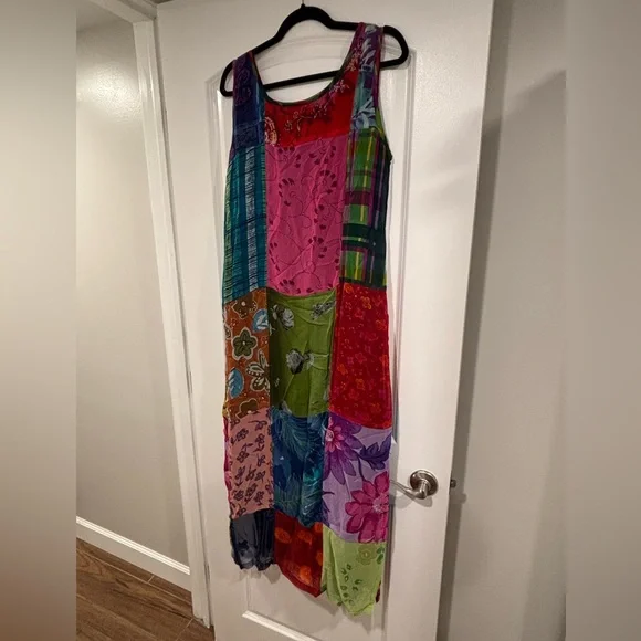 Sacred Threads Multicolor Patchwork Maxi Dress - Picture 2 of 6
